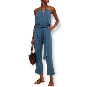 Vix Leopard Print Gold Hardware Jumpsuit